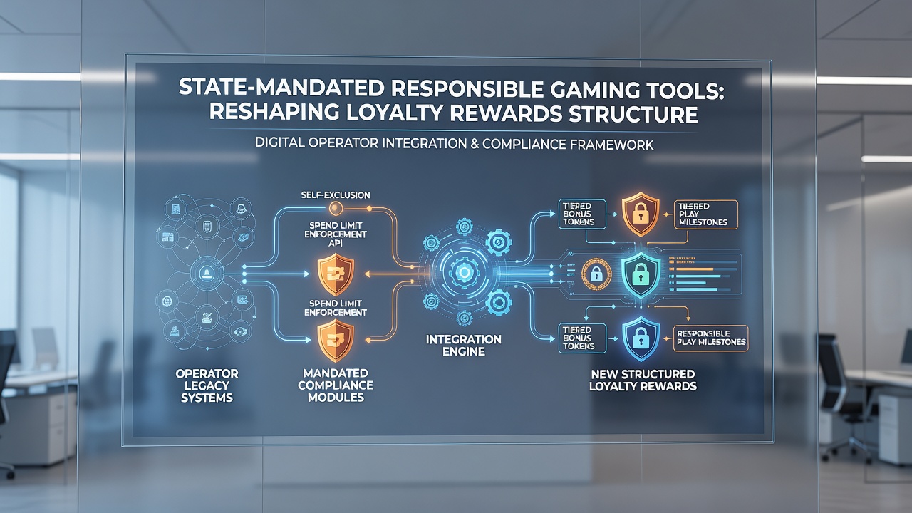 Diagram of loyalty reward adjustments linked to responsible gaming features in online betting apps